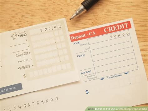 How To Fill Out A Checking Deposit Slip 12 Steps With Pictures