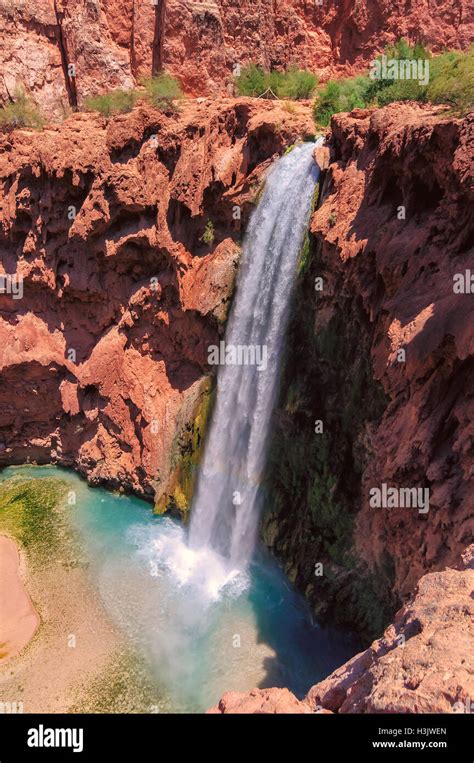 Mooney Falls Havasupai Indian Reservation Oasi In The Grand Canyon