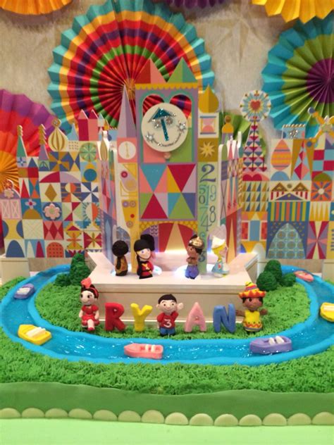 Its A Small World Cake Disney Birthday Party Disney Theme Party