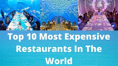 Top 10 Most Expensive Restaurants In The World Youtube