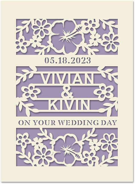 Edsg Personalized Wedding Card For Lover Couples Wedding