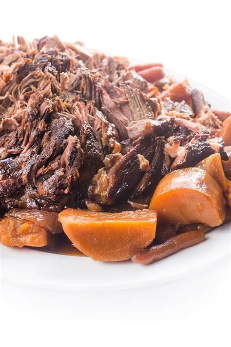 In a bowl whisk together the hoisin sauce, peanut butter, soy sauce, lime juice, garlic, ginger, and sriracha. Slow Cooker Hoisin Pot Roast - The Lemon Bowl®