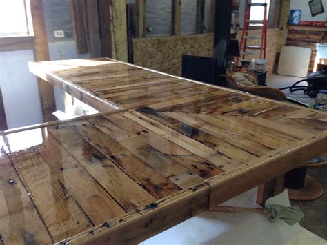 The bar top is plywood with stain and varnish. Epoxy resin top … | Wood bar top, Wood bars, Resin countertops