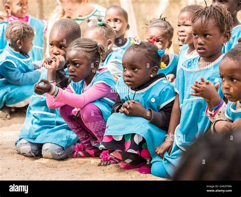 Senegal Africa January 2019 African Children In Uniform In The