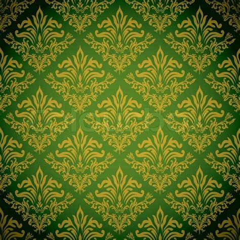 Green And Gold Background With A Stock Vector Colourbox