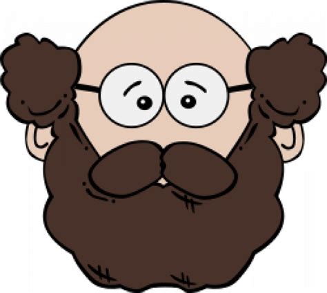 Free Vector Bearded Bald Man Cartoon Vector