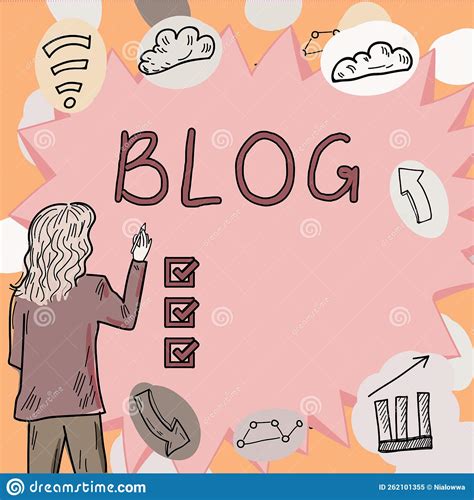Writing Displaying Text Blog Business Concept A Regularly Updated