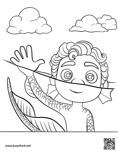 Luca Coloring Page Free Printable Busy Shark