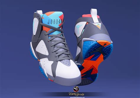 3d Viz Of Air Jordan 7 Sneakers Cgtrader