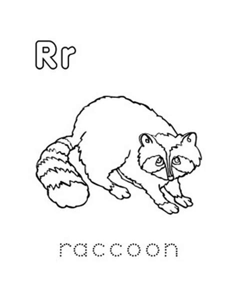 Raccoon Letter Coloring Pages Mario Alphabet Kissing Hand Printable