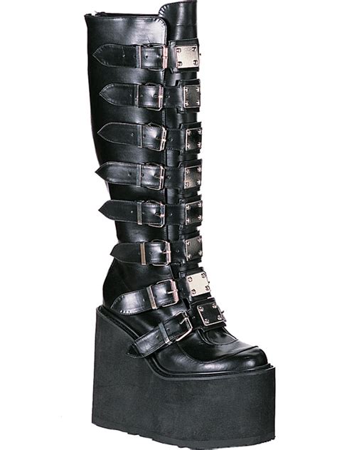 Demonia 5 12 Inch Platform Boots Trendy Knee High Boots Gothic Boots