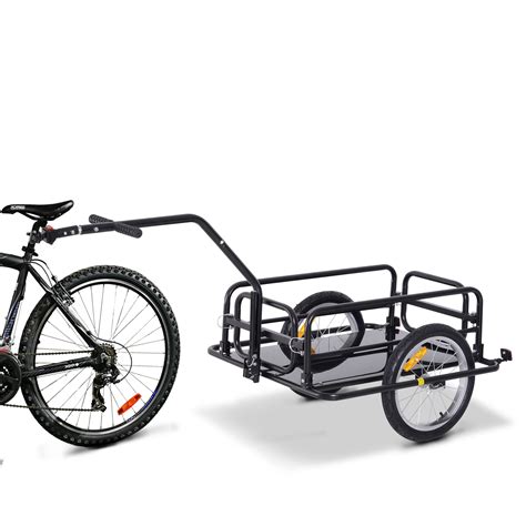 Homcom Folding Bicycle Cargo Storage Cart And Luggage Trailer With