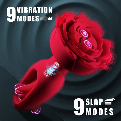 sirenvibe vibrating and flapping rose butt plug amovibe