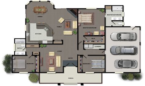 House Floor Plan Design Small House Plans With Open Floor