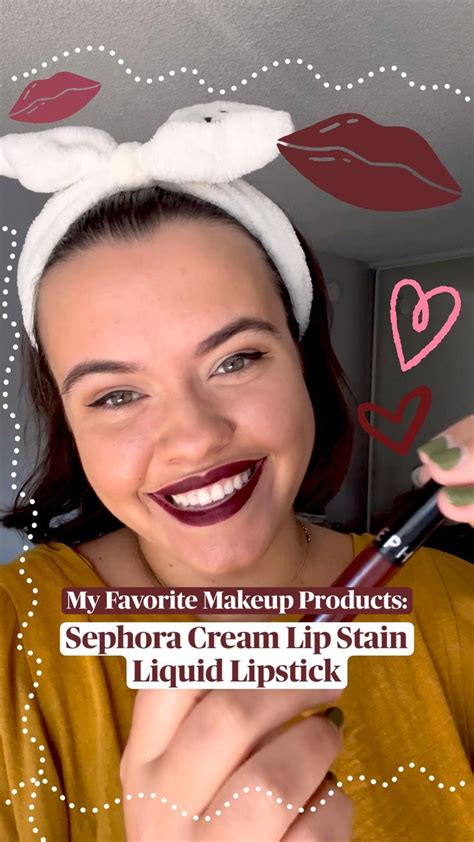 My Favorite Lip Stain ️ Sephora Cream Lip Stain Liquid Lipstick Makeup Tutorial Red Matte