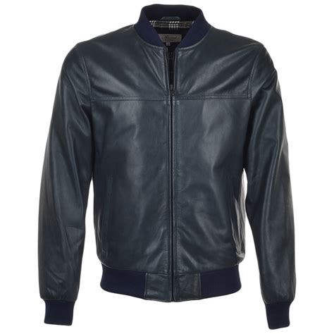 Mens Leather Bomber Jacket Zinc Danny