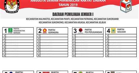 Surat Suara Pemilihan Umum - Free Download CDR