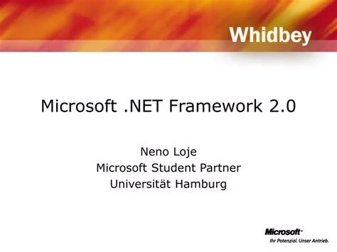 Ppt Microsoft Net Framework 20 Powerpoint Presentation Free