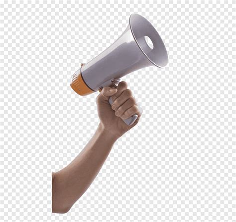 Hand Holding The Sound Tube Speaker Electronic Horn Png Pngegg