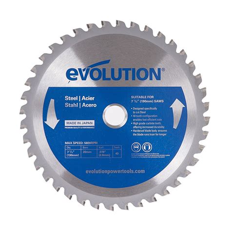 Evolution 230mm Steel Cutting Saw Blade For Mitre Saws Protrade