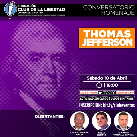 Conversatorio Homenaje Thomas Jefferson Club De La Libertad