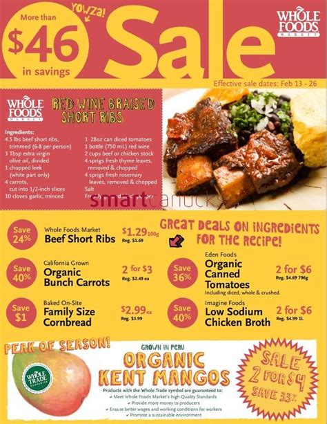 Find whole foods weekly ad circulars & sales flyer. Whole Foods Market(BC) flyer Feb 13 to 26