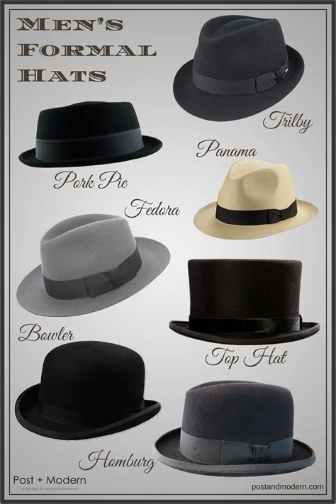 men s formal hat styles infographic post modern pictorial hats for men types of mens