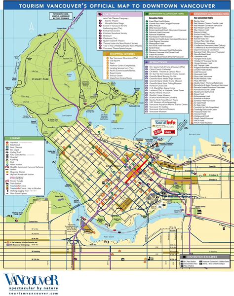 Vancouver Attractions Map Downtown Vancouver Map With Attractions