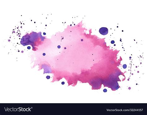 Pink Purple Shade Watercolor Splatter Splash Vector Image