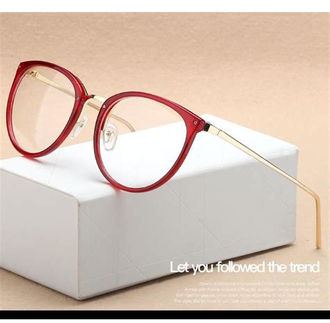 kottdo fashion retro women eyeglasses cat eye metal full glasses frame optical spectacles round