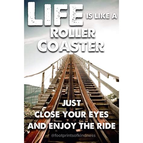 Life Is Like A Roller Coaster Life Footprintsofkindness Life