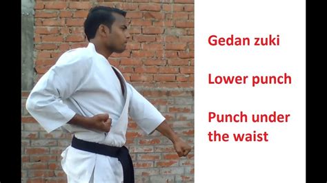 Karate Tutorial Gedan Zuki Lower Punch Punch Under The Waist