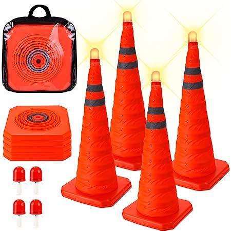 Amazon Com Sunnyglade Pack Inch Collapsible Traffic Cones With
