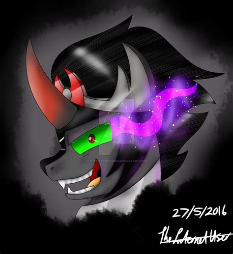 1164295 Safe Artisttheinternetuser King Sombra G4 Bust Looking