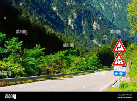 Road In Alps Stock Photo Alamy