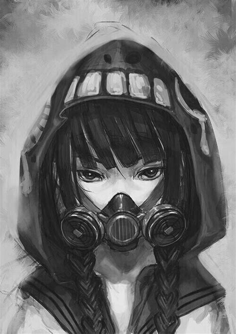 Intermediary Of Two World The Promise Neverland Gas Mask Drawing