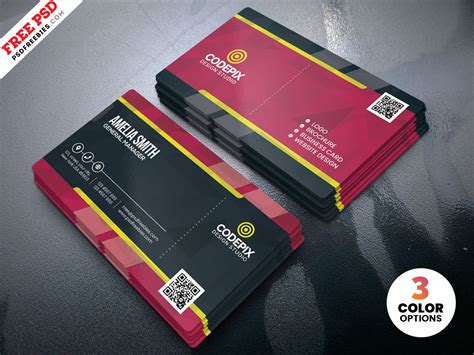 Dribbble Print Ready Business Card Psd Template By Psd Freebies