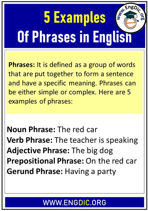 5 Examples Of Phrases Engdic