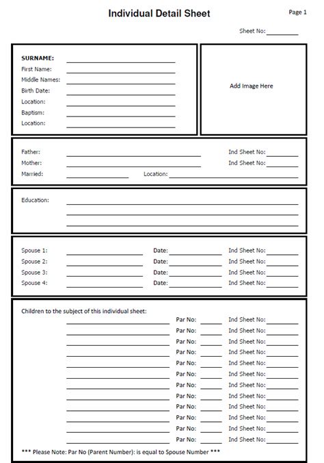 Genealogy Forms Printable