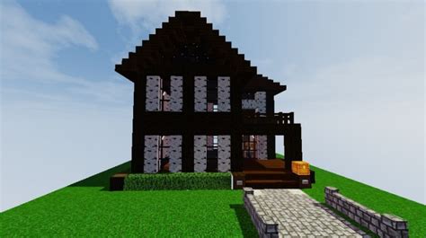 Minecraft Modern House Dark Oak Pixel Art Grid Gallery