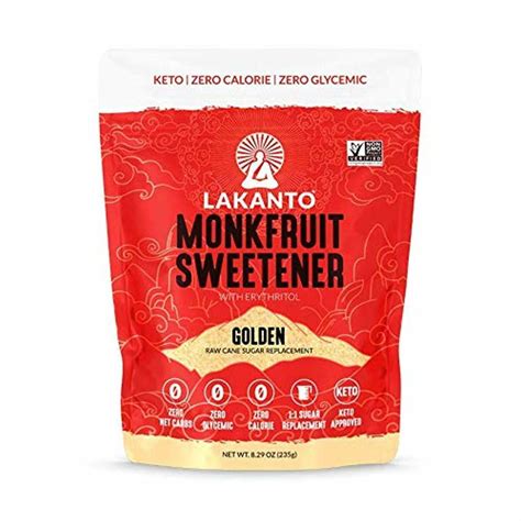 Lakanto Monk Fruit Sweetener All Natural Sugar Substitute Keto Non Gmo