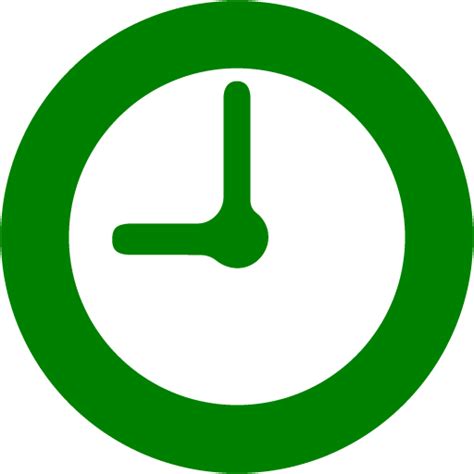 Green Clock 10 Icon Free Green Clock Icons