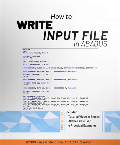 How To Write Input File In Abaqus Cae Assistant