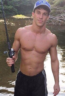 Shirtless Male Muscular Masculine Country Boy Fishing Hunk Jock Photo X C Picclick Uk