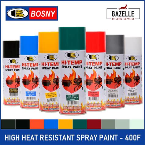 Bosny High Heat Hi Temp Resistant 400 F Spray Paint 10 Colors 0039