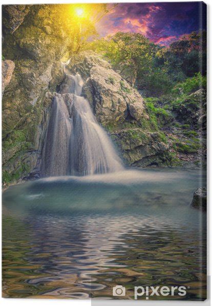 Surreal Tropical Waterfall Canvas Print Pixers We Live To Change