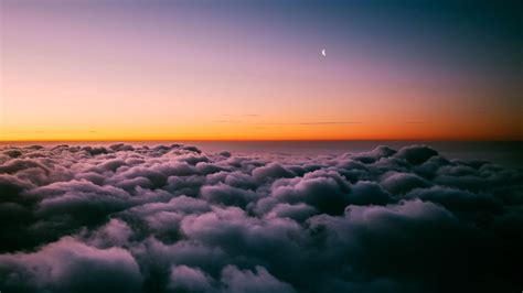 Download Wallpaper 1920x1080 Clouds Porous Sunset Sky