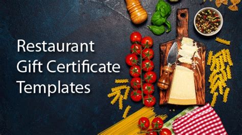Restaurant gift certificate templates (7+ editable & printable)