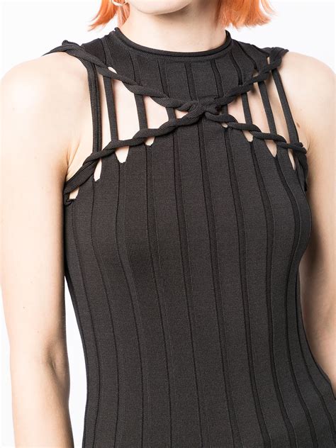 Dion Lee Braided Cut Out Knit Top Farfetch