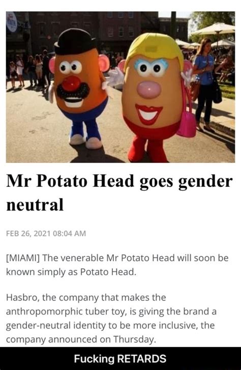 Mr Potato Head Goes Gender Neutral Miami The Venerable Mr Potato Head